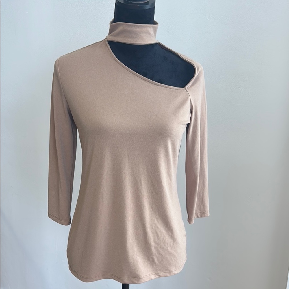 Asymmetrical Tan Women's Top